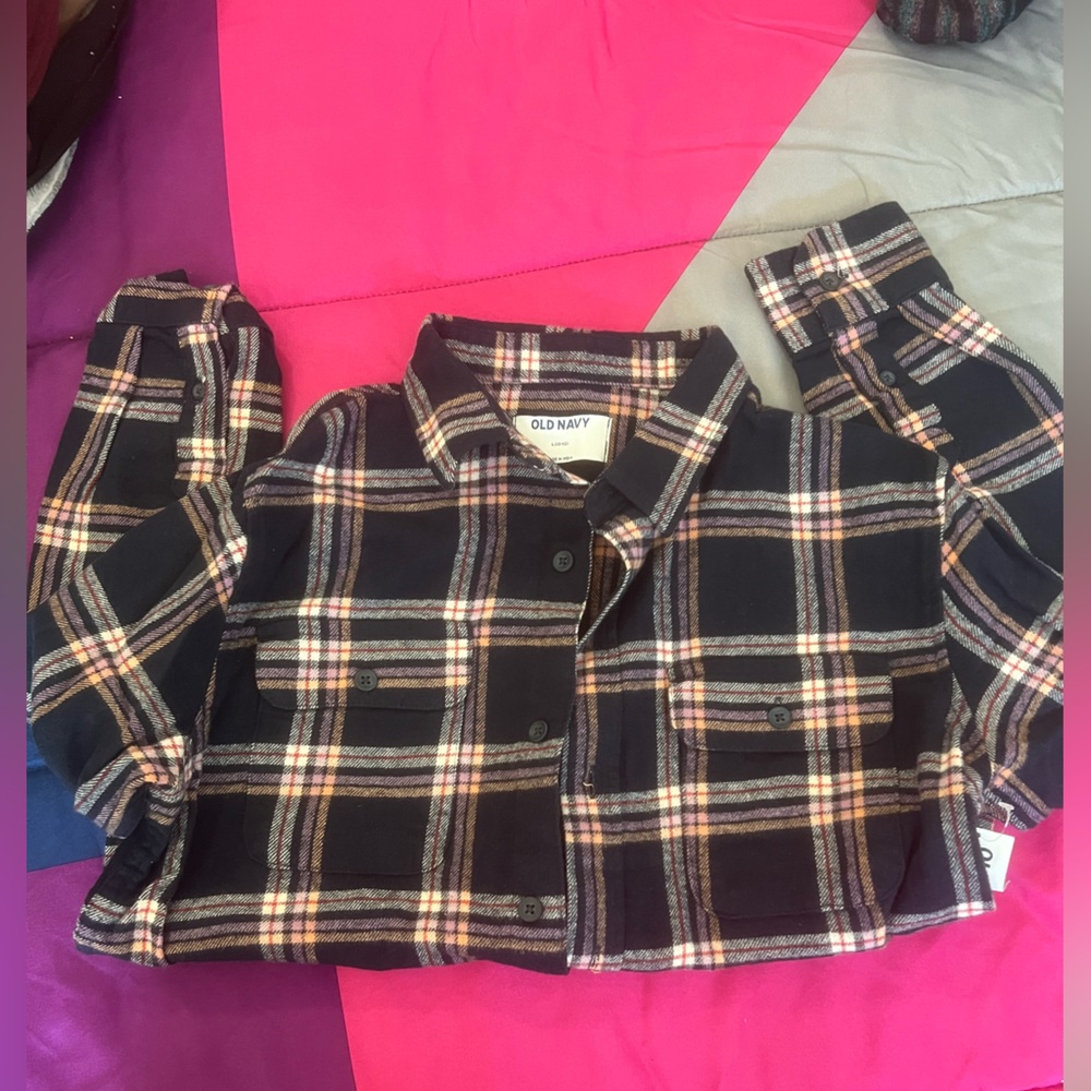 Girls Flannel Button Down